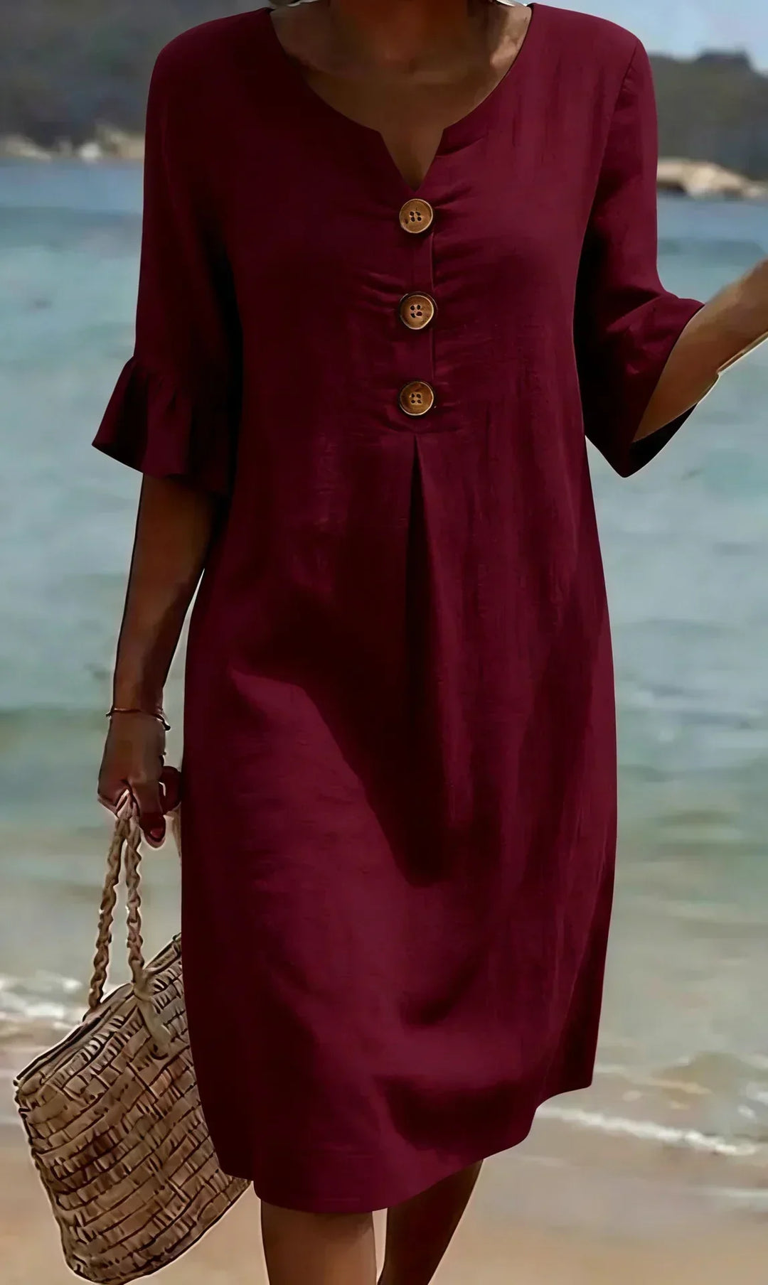 Radmila | Texturiertes Langarmkleid