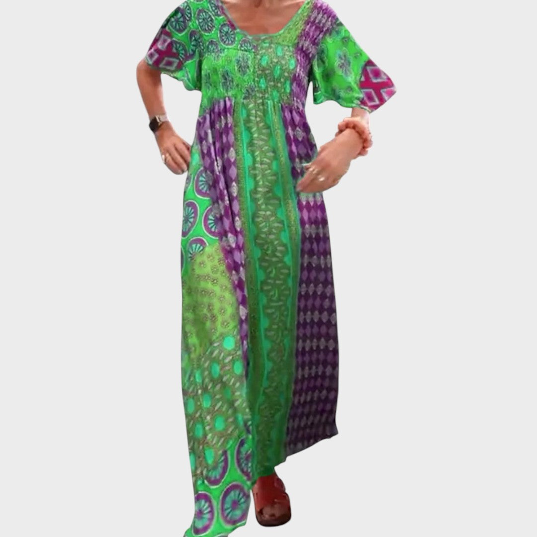 Jennie | Elegantes Maxikleid mit Print