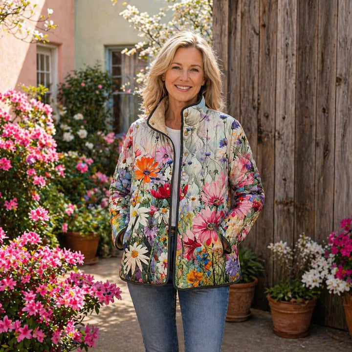 CARTER™ | Vintage Charmante Blumen Steppjacke