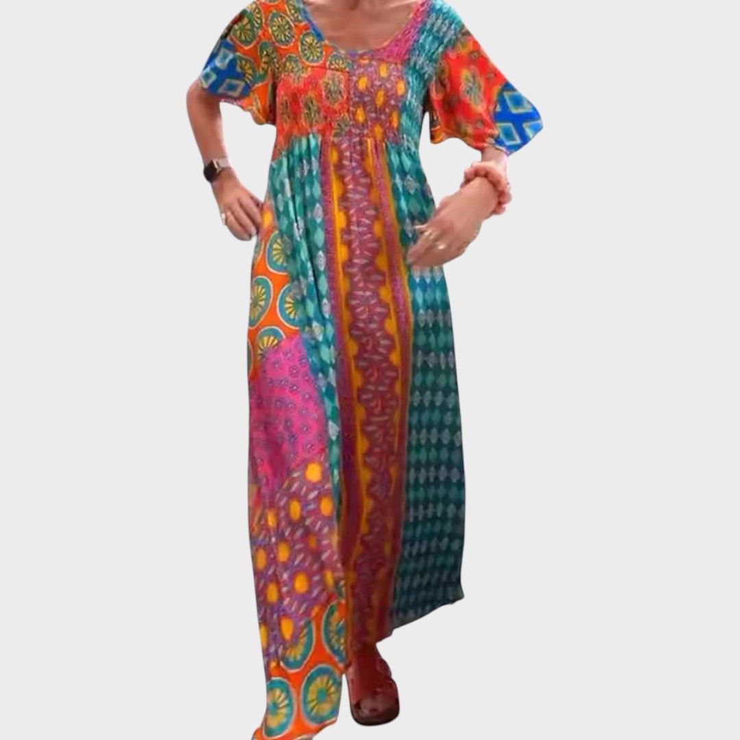 Jennie | Elegantes Maxikleid mit Print