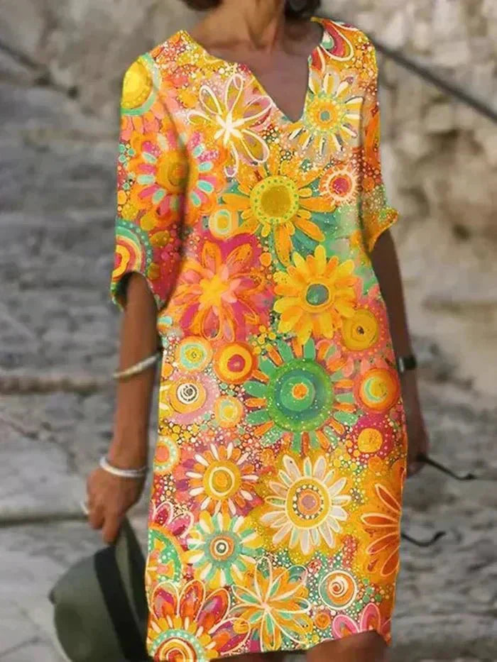 Anouk | Lebhaftes Floral-Maxikleid