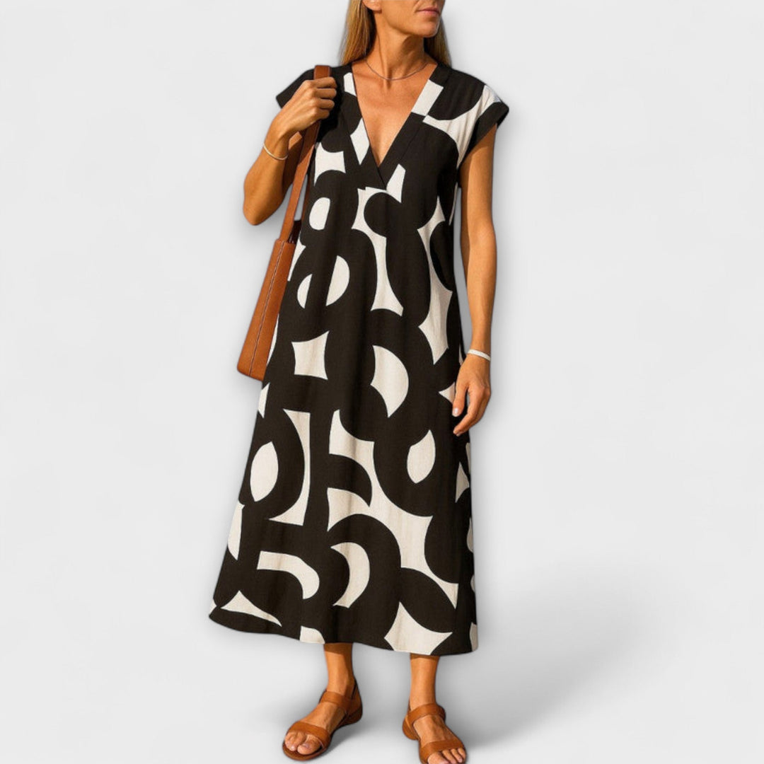Linae | Lagana Kleid mit V-Ausschnitt