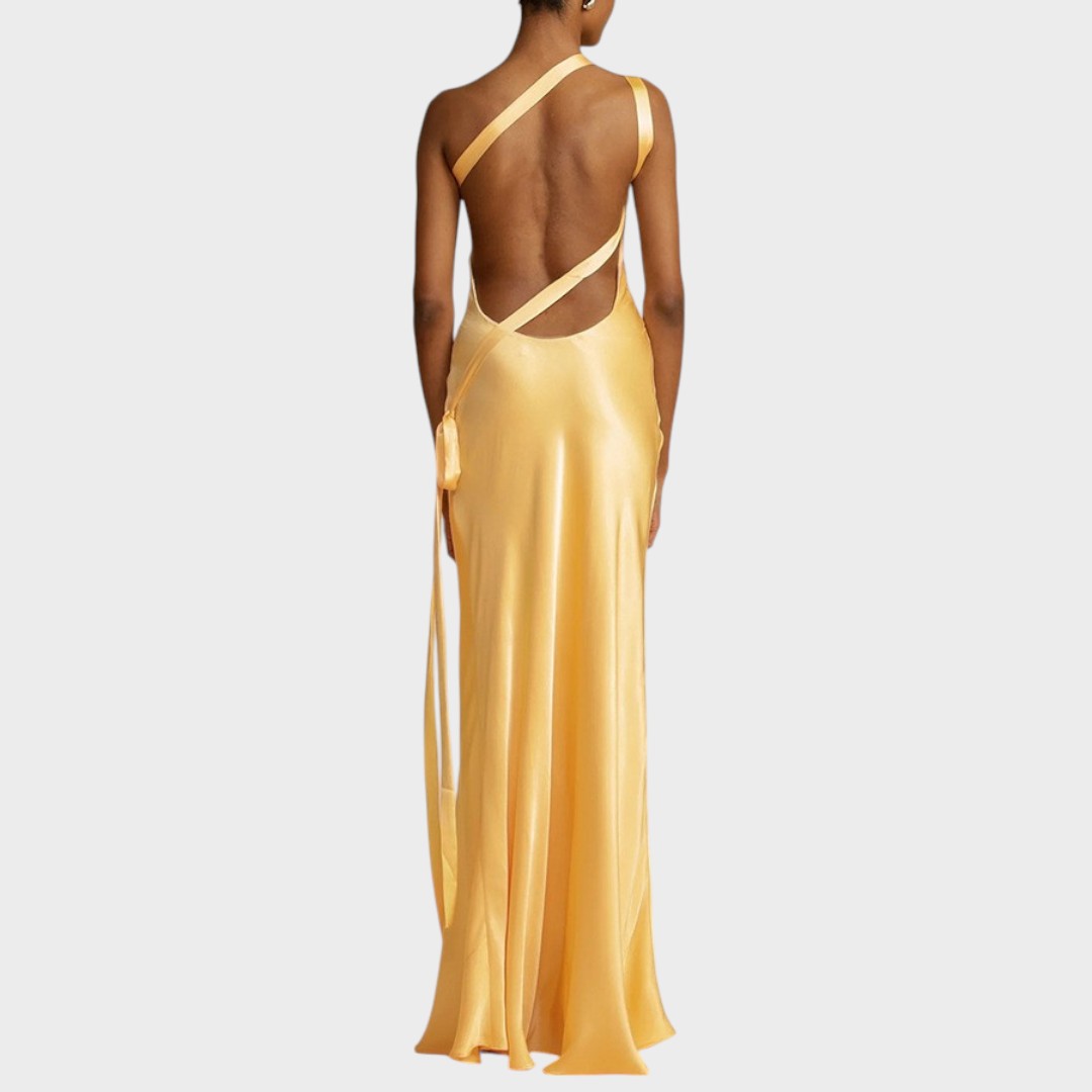 Muriel | Langes Satin Kleid