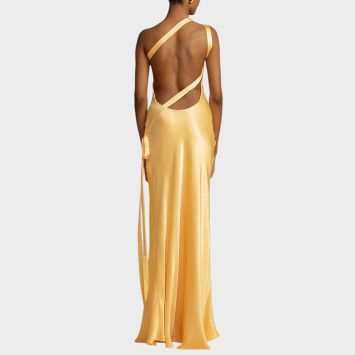 Muriel | Langes Satin Kleid
