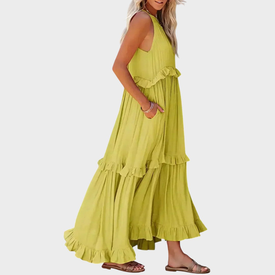 Landry | Ärmelloses Kleid mit Rüschendetails