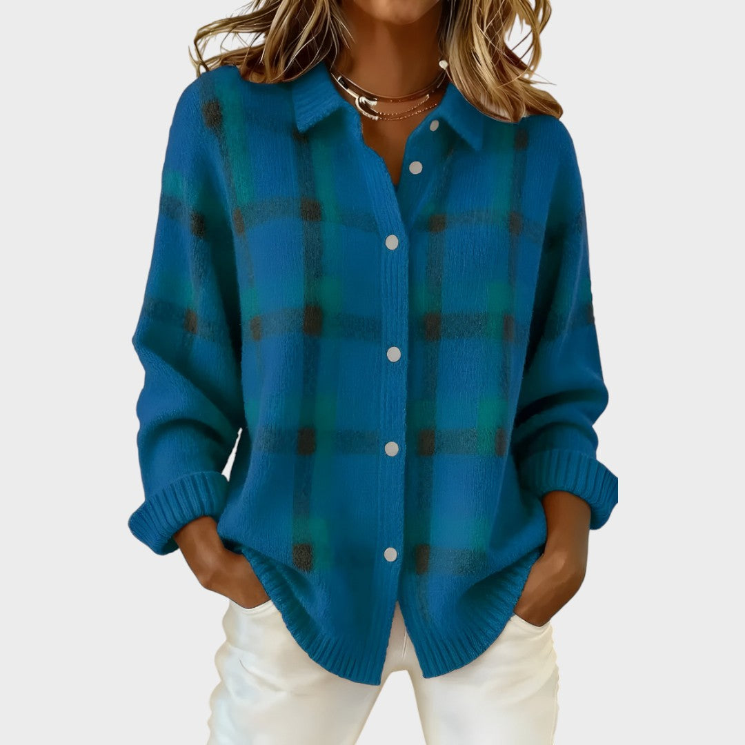 Rocío | Karo-Strickjacke
