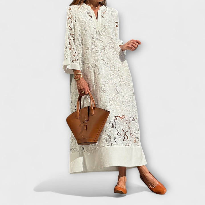 Valmere | Besticktes Dahlienkleid
