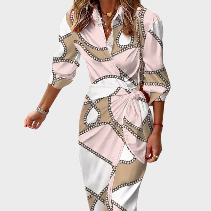 Tina | Langes gekreuztes Kleid
