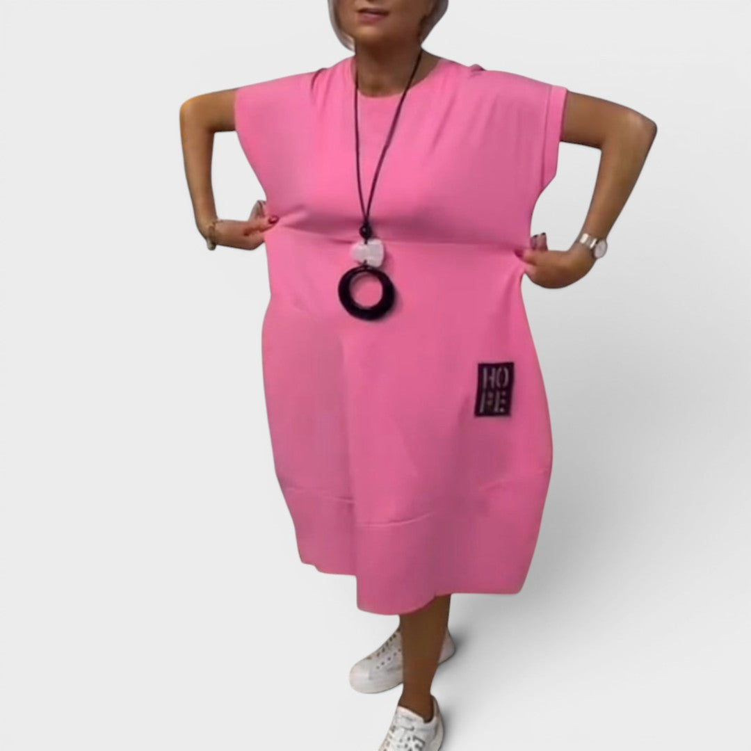 Nicole | Fließendes Midi-Kleid mit Taschen