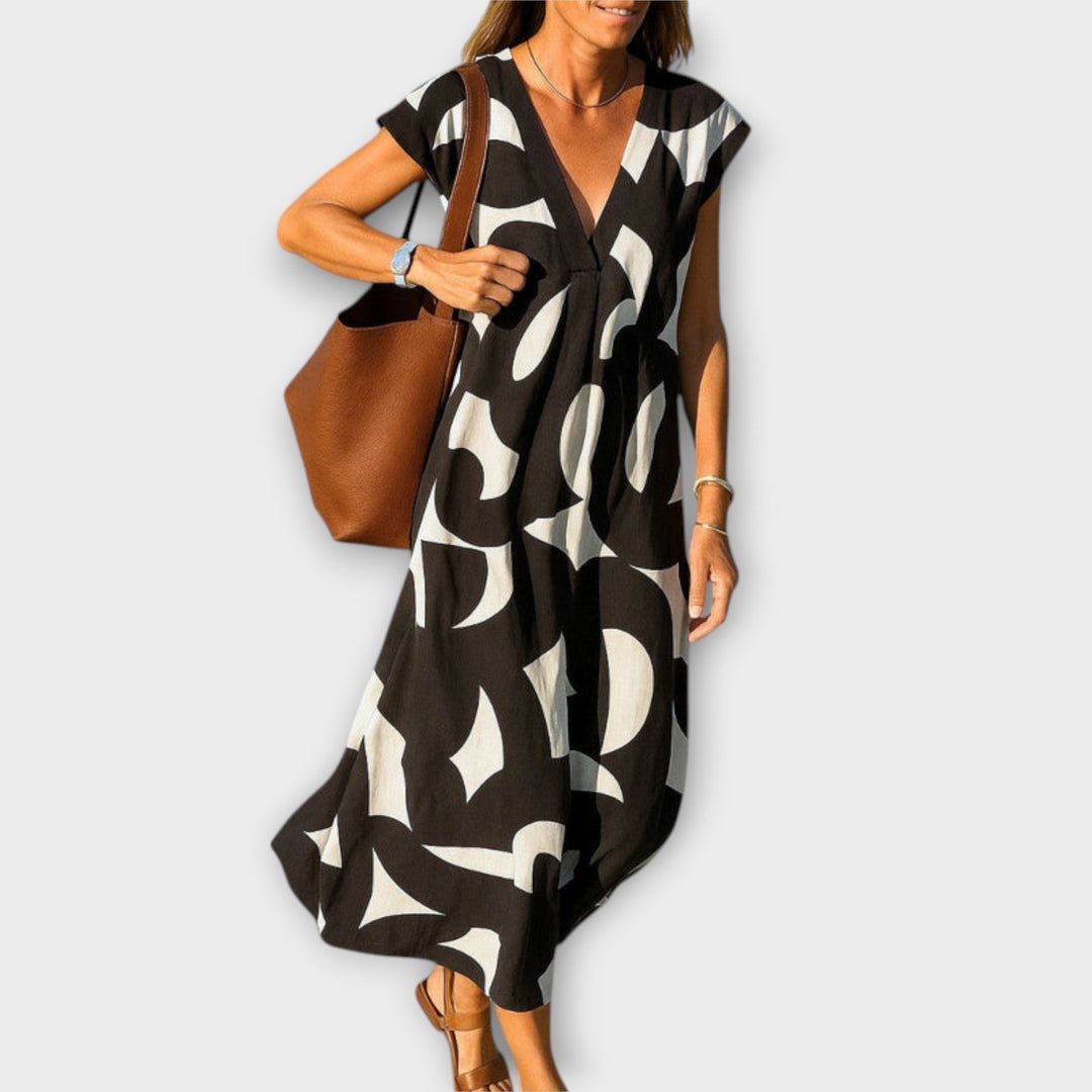 Linae | Lagana Kleid mit V-Ausschnitt