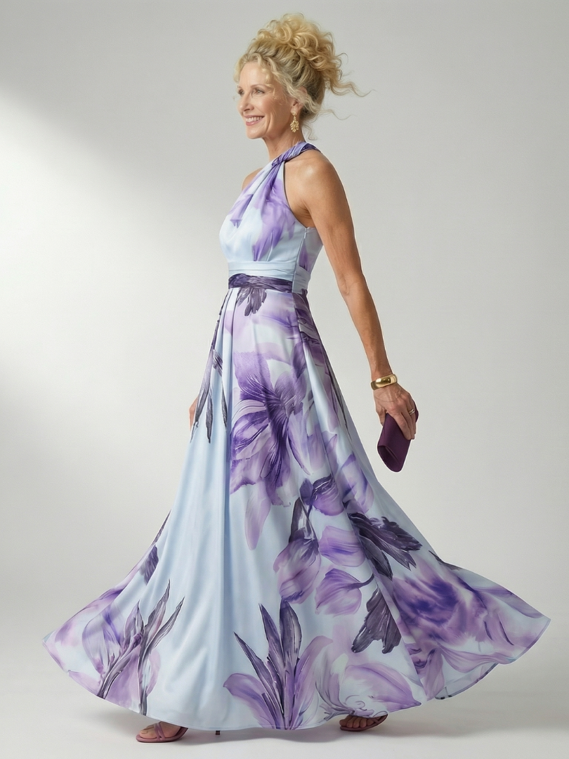 Amiel | Leichtes florales Maxikleid