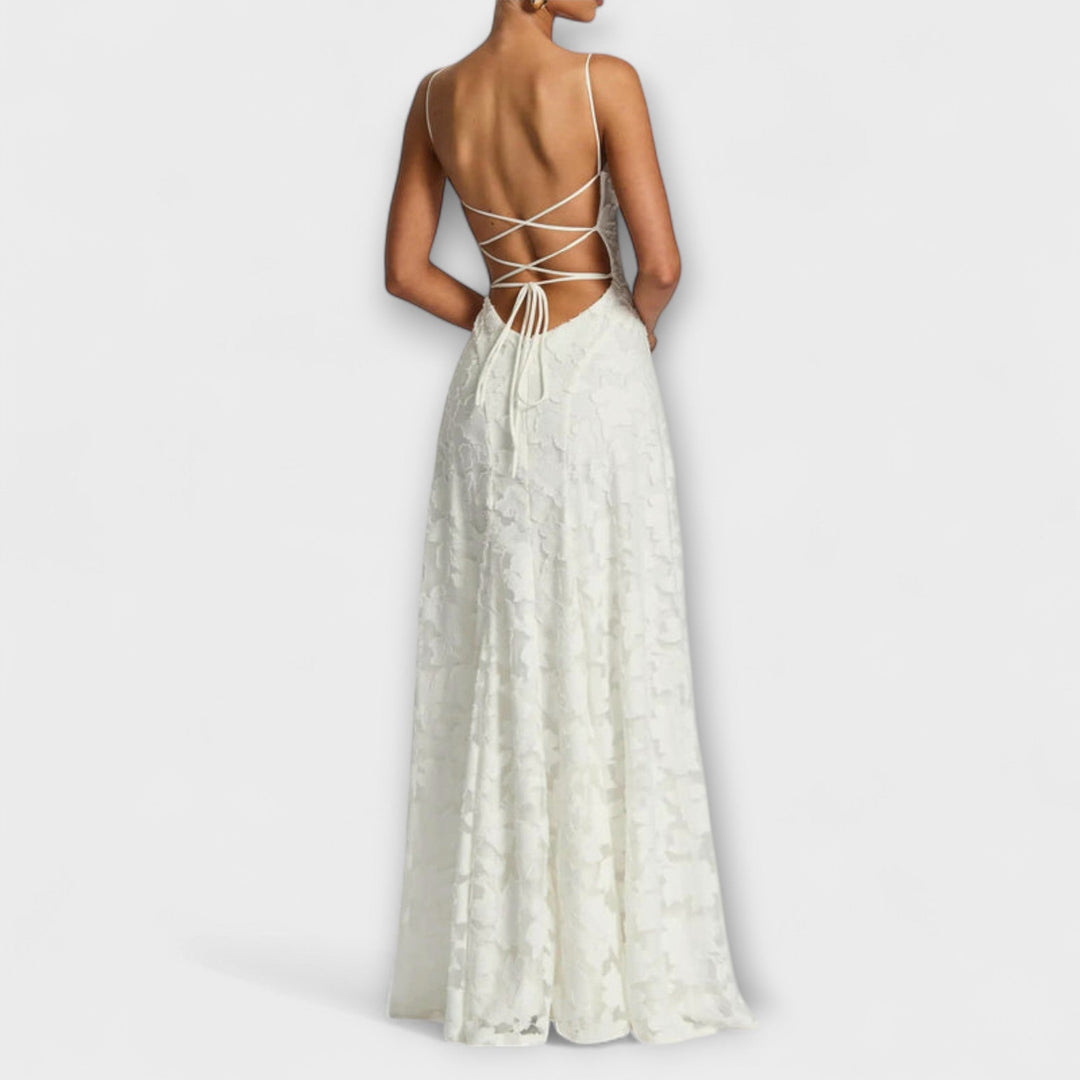 Emberly | Elegantes Jacquard-Maxikleid