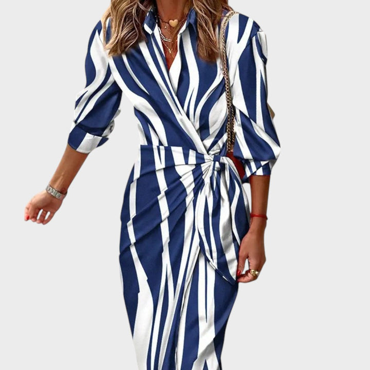 Tina | Langes gekreuztes Kleid