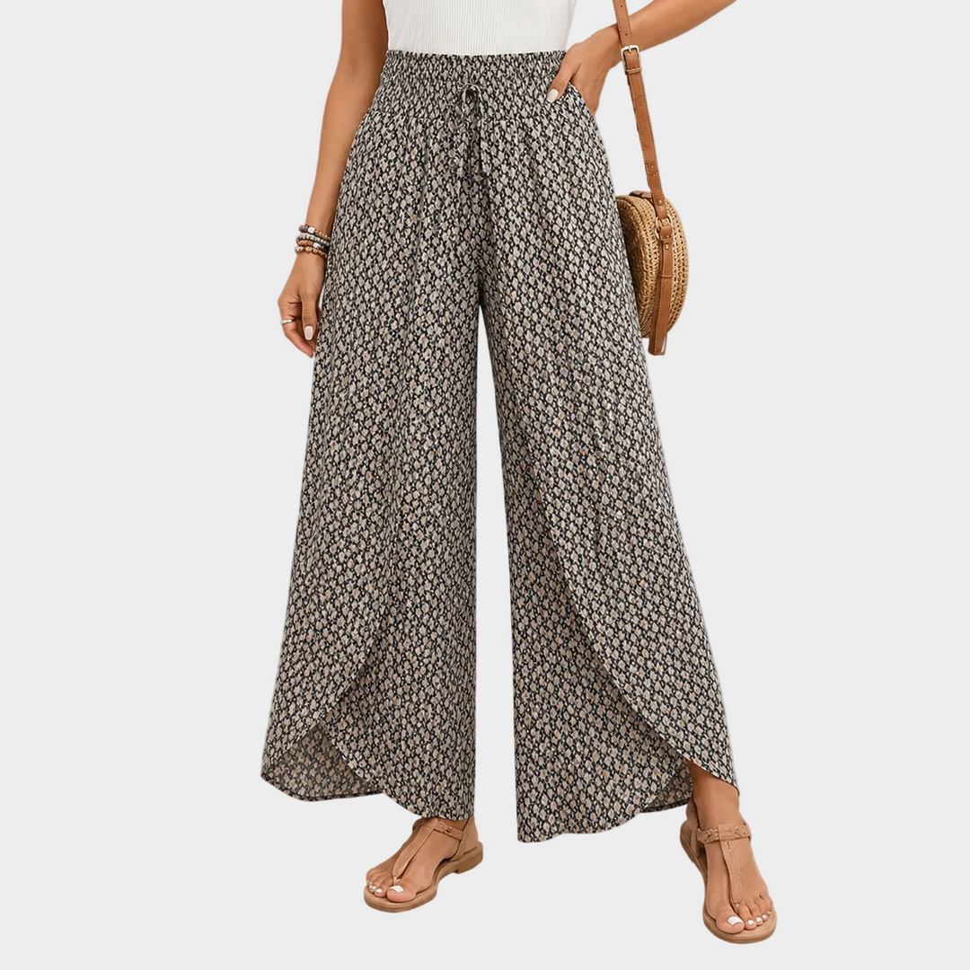 Edeltraud | Weite Damenhose mit Leopardendruck