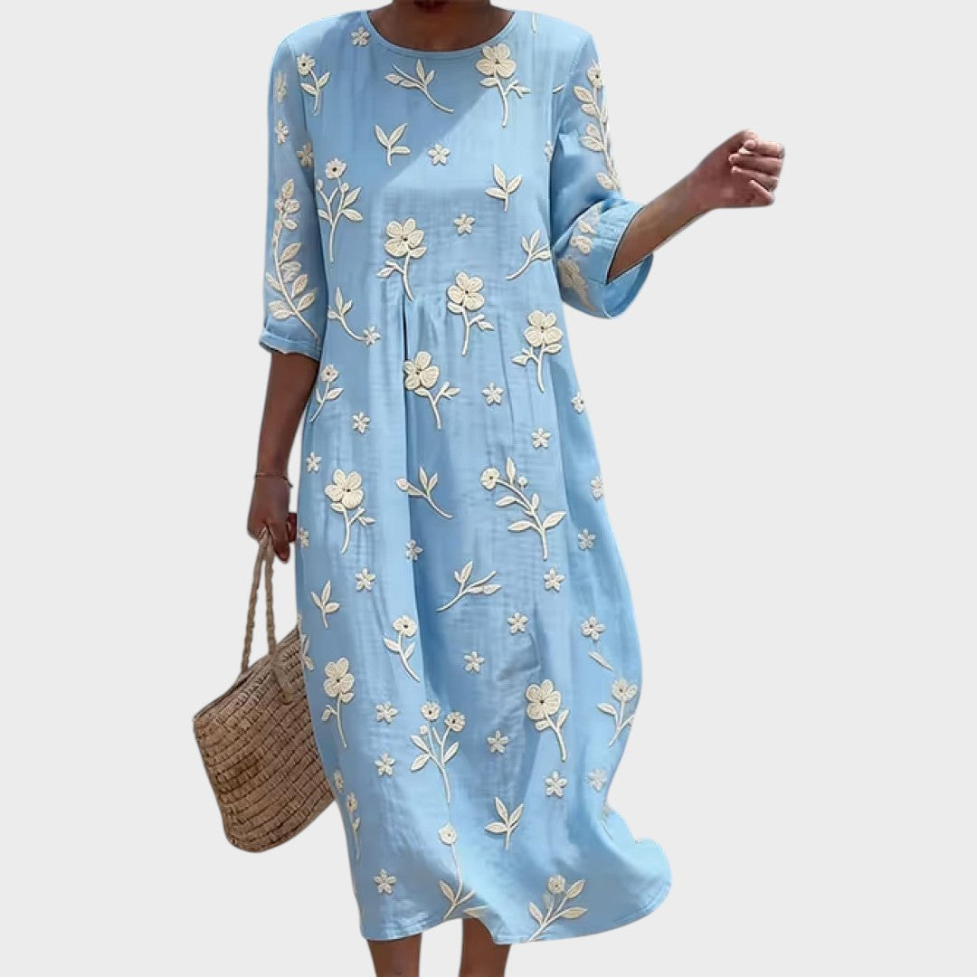 Maxine | Besticktes Mid-Sleeve Kleid