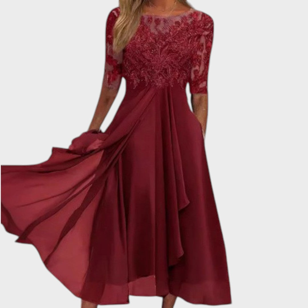 Gabhi | Midi-Kleid mit Spitzen-Details