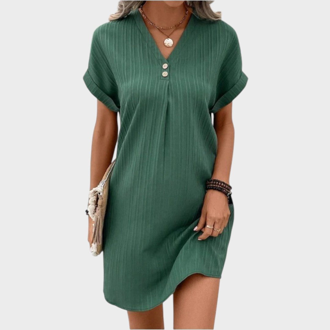 Atália | Bequemes V-Ausschnitt Kleid