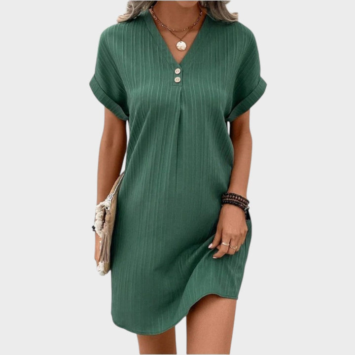 Atália | Bequemes V-Ausschnitt Kleid