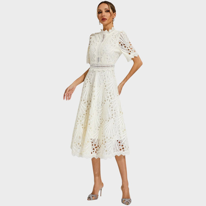Carmen | Spitzen-Midi-Kleid