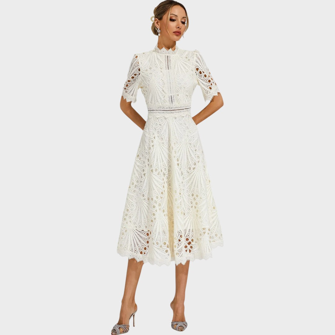 Carmen | Spitzen-Midi-Kleid