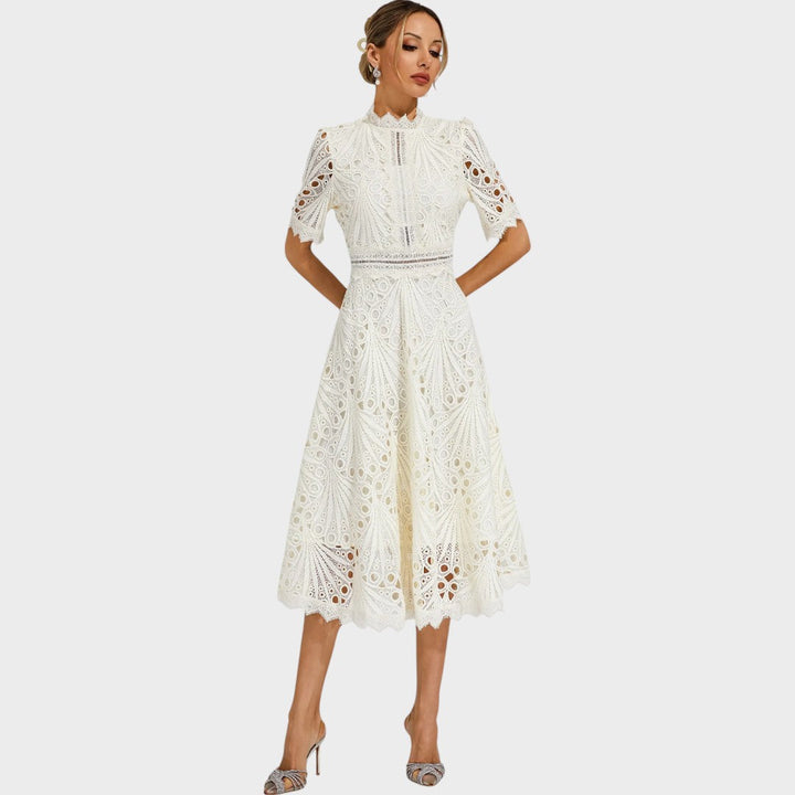 Carmen | Spitzen-Midi-Kleid