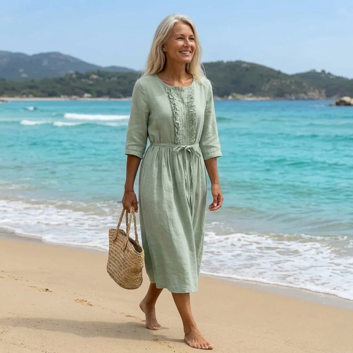 Nadège | Federleichtes Maxikleid