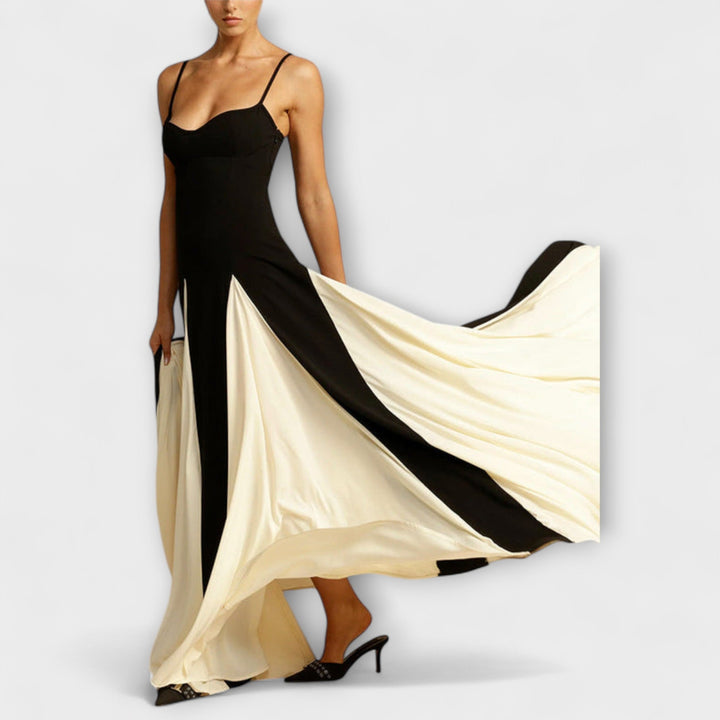 Ember | Klassisches A-Linien Maxikleid mit Tüllpaneelen