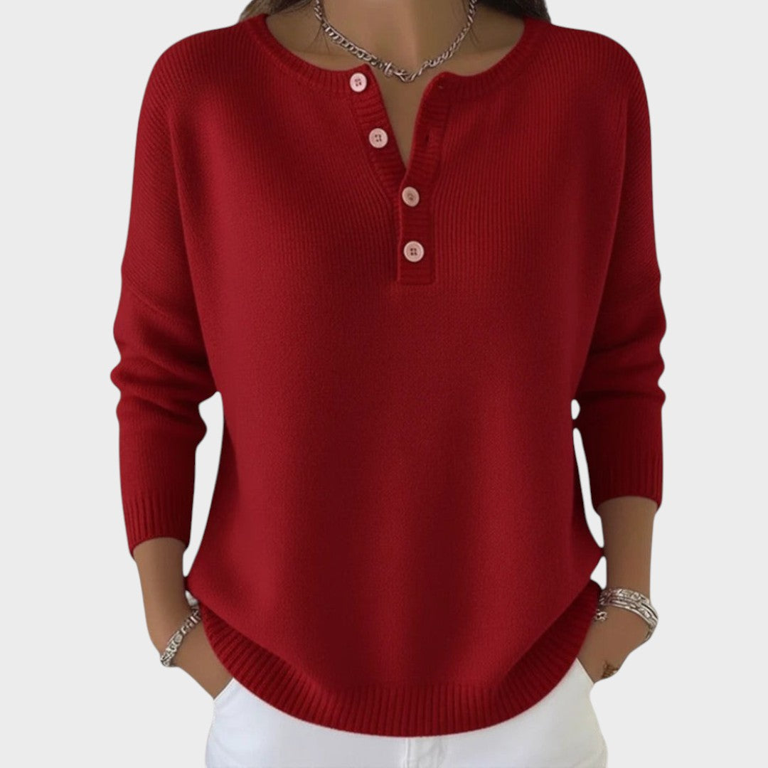 Clarisse | Strickpullover mit Knöpfen