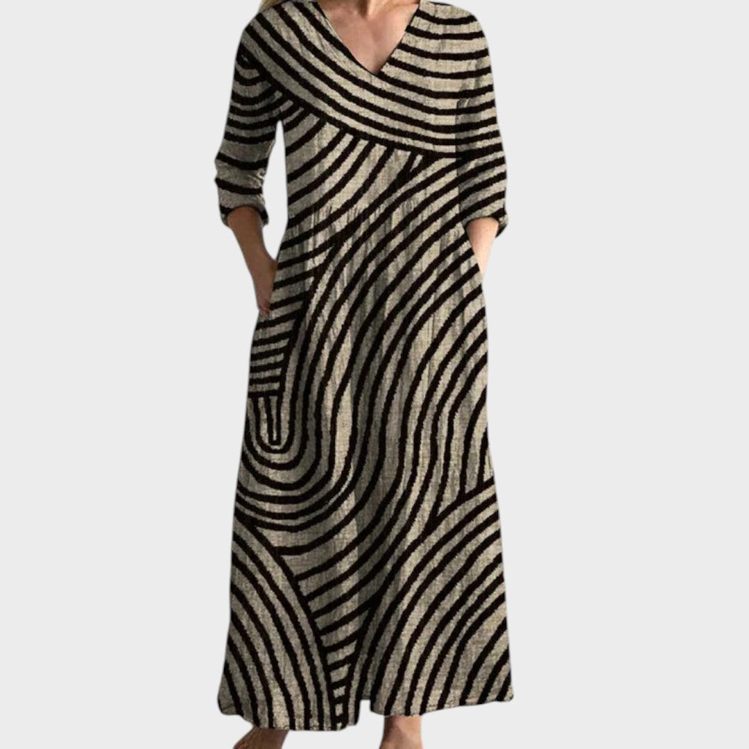 AYLA | Vintage Gestreiftes Kleid