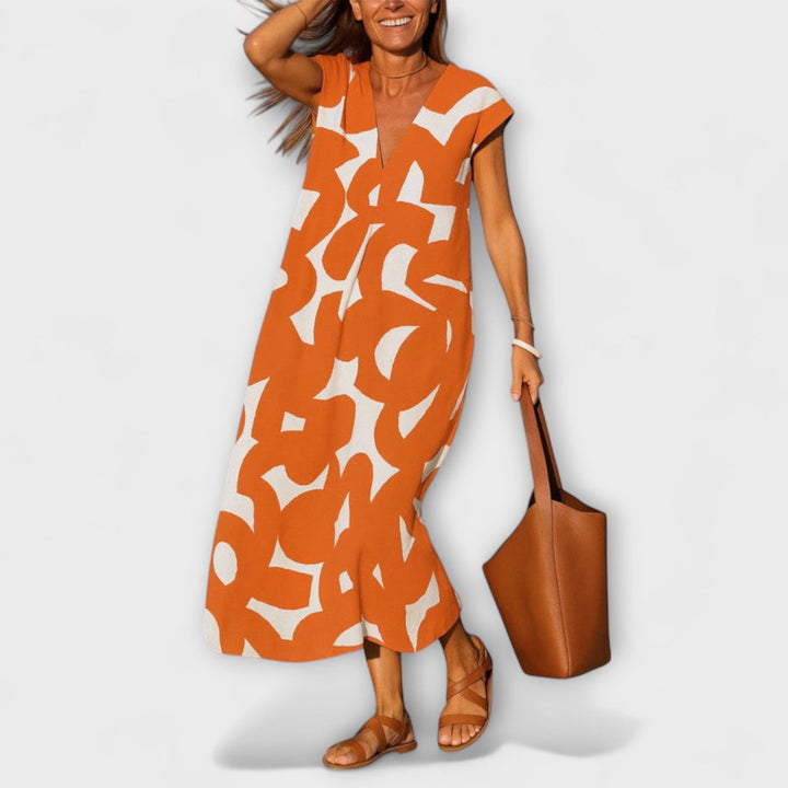 Linae | Lagana Kleid mit V-Ausschnitt