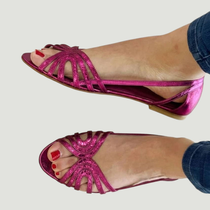 Eleonora | Goldene Sommerschuhe