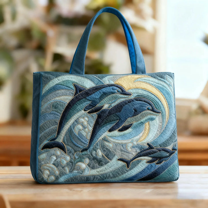 Handgefertigte Tasche | Ozean Delfin