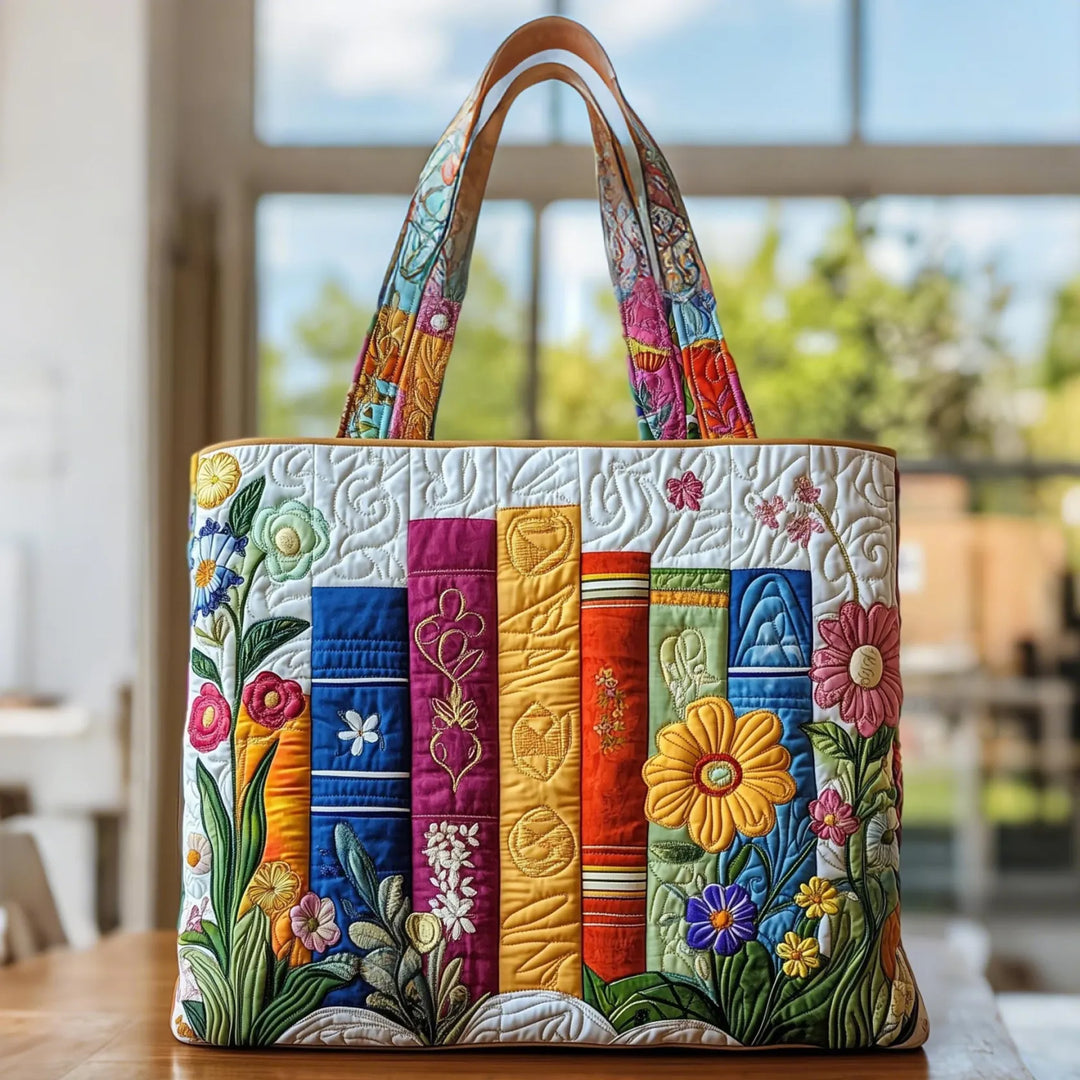 Handgefertigte Tasche | Florale Bibliothek