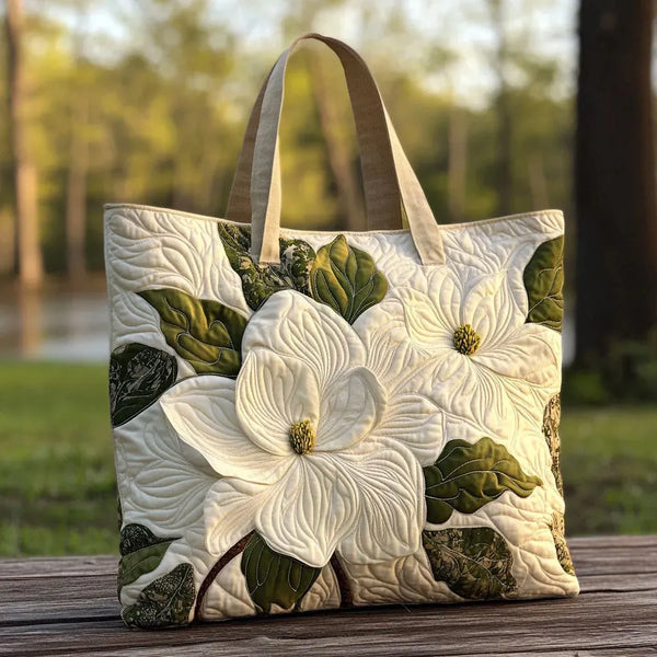 Handgefertigte Tasche | Elegante weiße Lilien