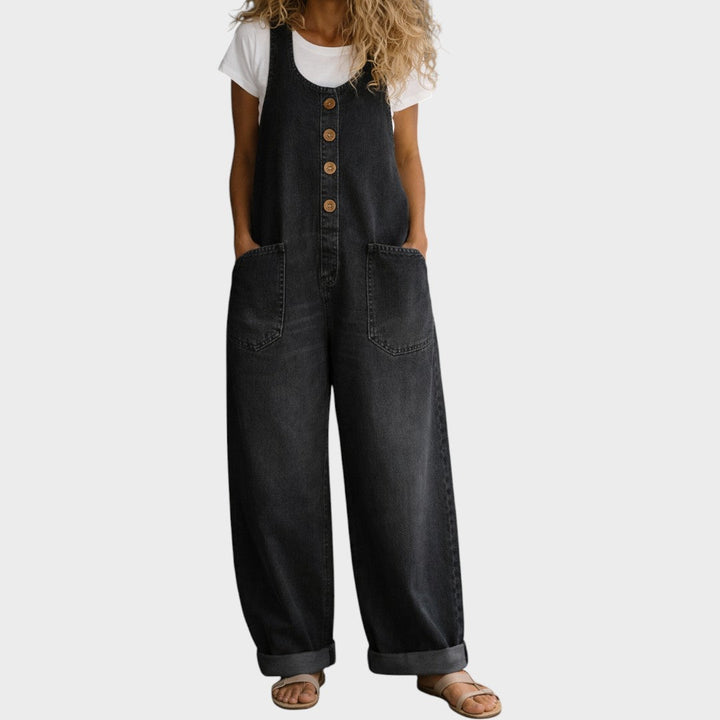Bethany | Vintage gewaschene Baumwoll-Denim-Overalls