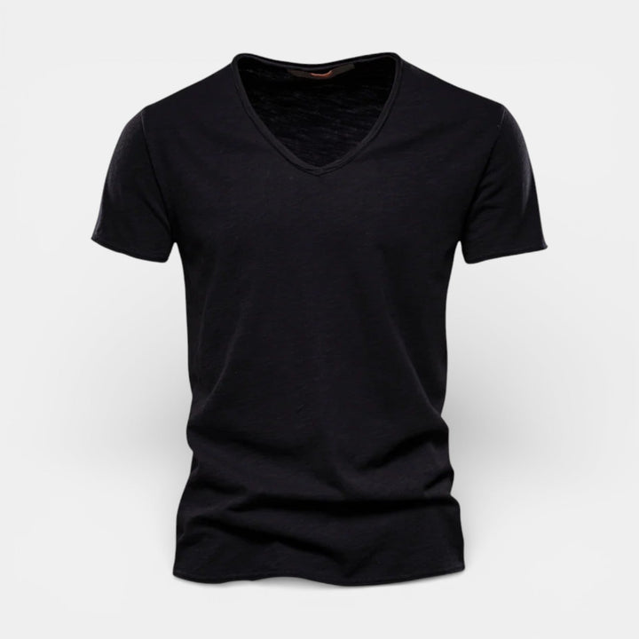 Thees™ | Elastisches Doppelpack-T-Shirt mit V-Ausschnitt