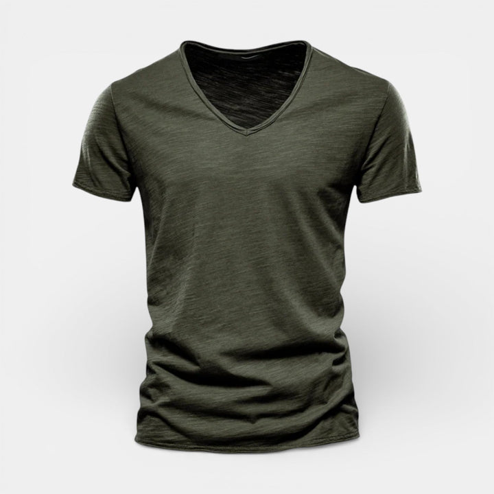 Thees™ | Elastisches Doppelpack-T-Shirt mit V-Ausschnitt