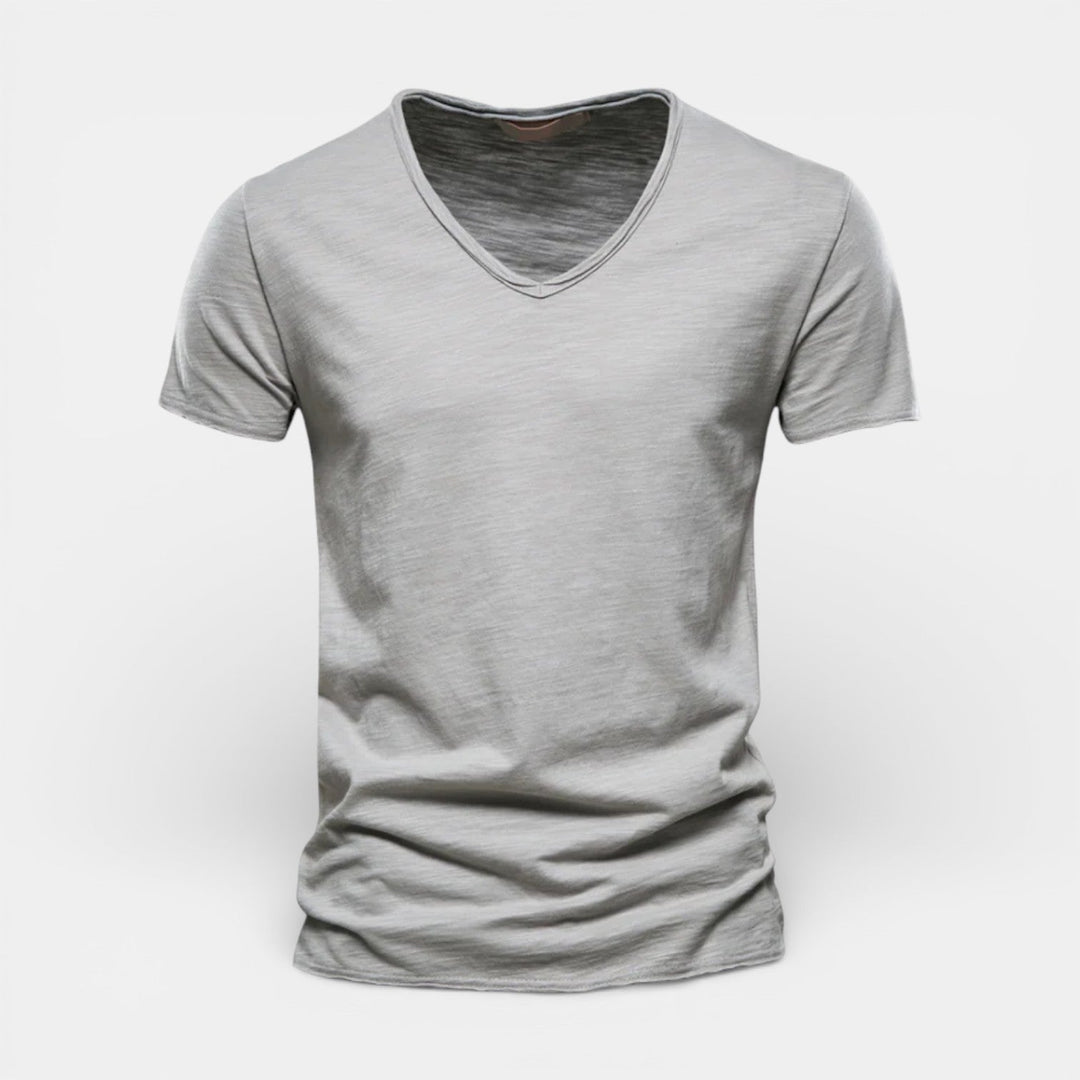 Thees™ | Elastisches Doppelpack-T-Shirt mit V-Ausschnitt