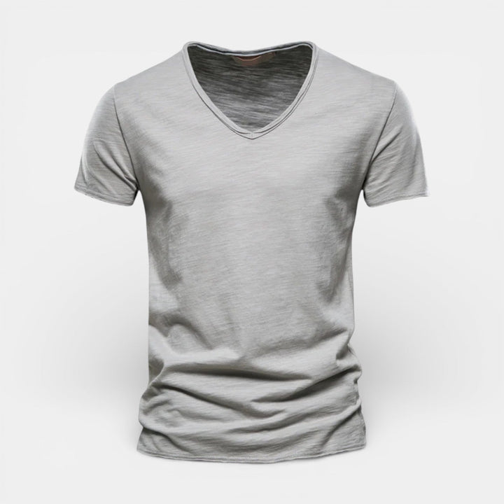 Thees™ | Elastisches Doppelpack-T-Shirt mit V-Ausschnitt