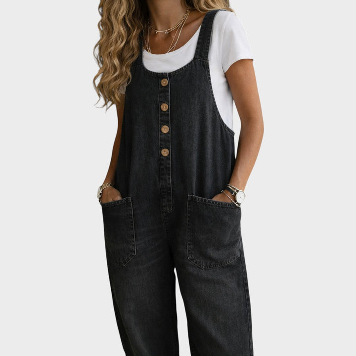 Bethany | Vintage gewaschene Baumwoll-Denim-Overalls