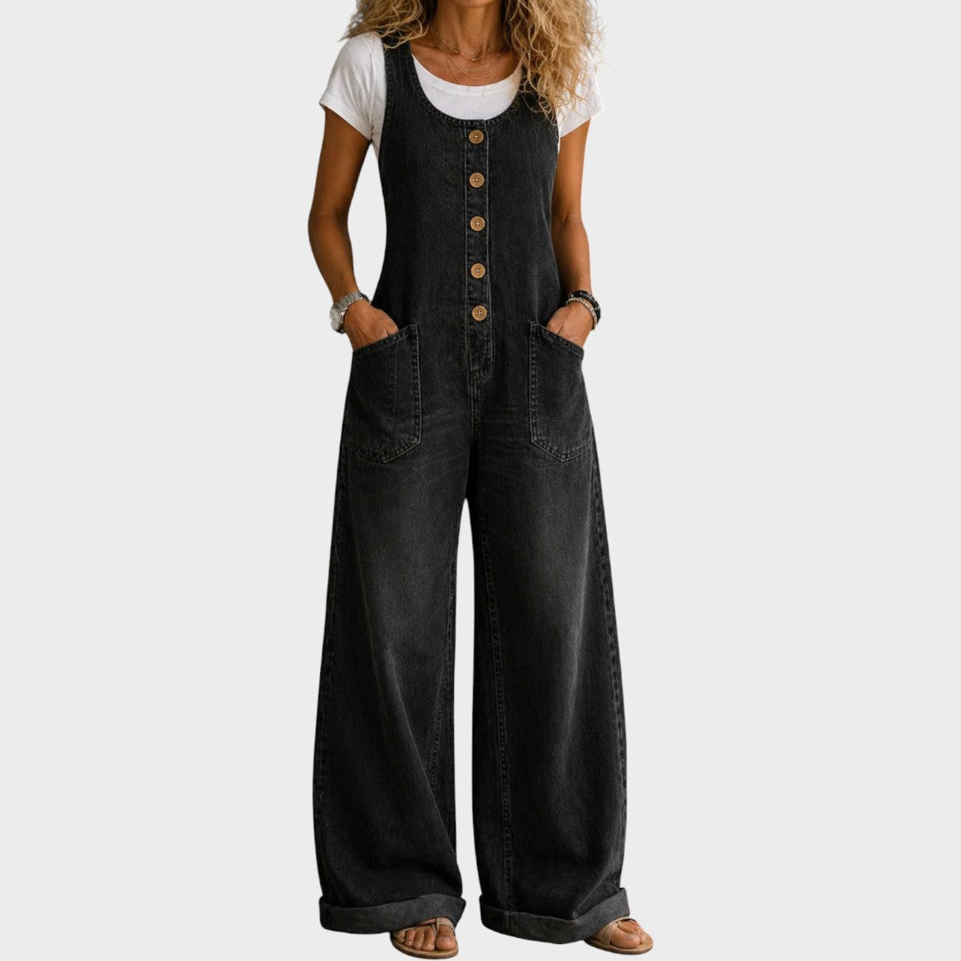 Bethany | Vintage gewaschene Baumwoll-Denim-Overalls