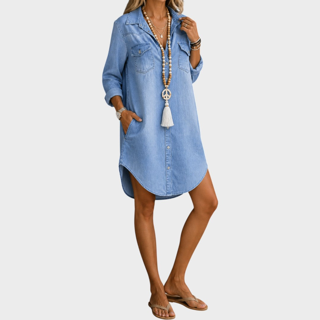 Donna | Lässiges elegantes Jeanshemdkleid
