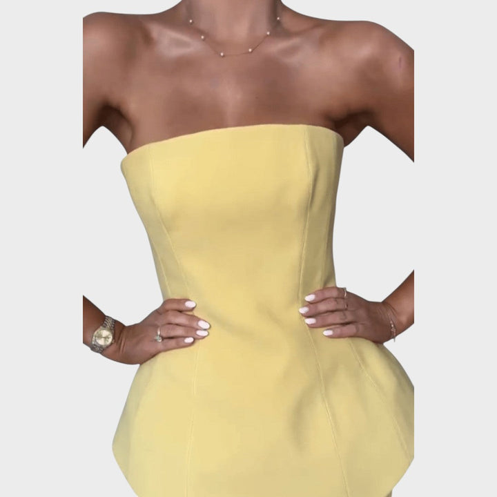 Clarita | Elegantes Rock- und Crop-Top-Set
