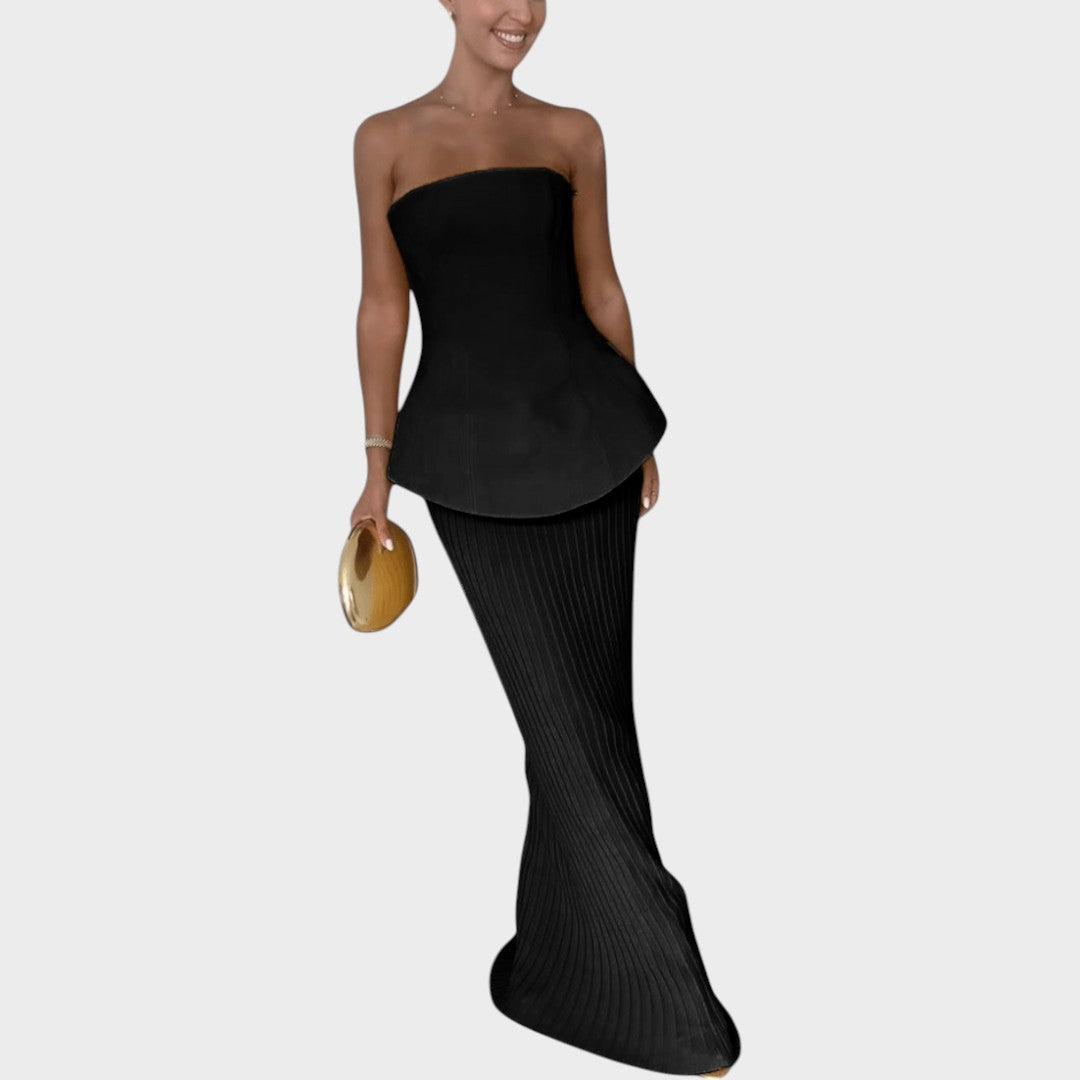 Clarita | Elegantes Rock- und Crop-Top-Set