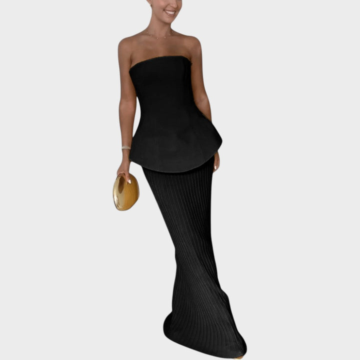 Clarita | Elegantes Rock- und Crop-Top-Set