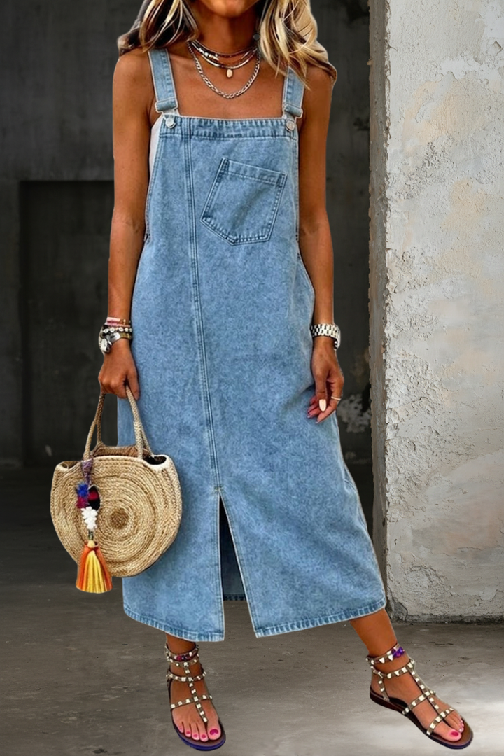 Heidi - Lässiges Denim-Trägerkleid