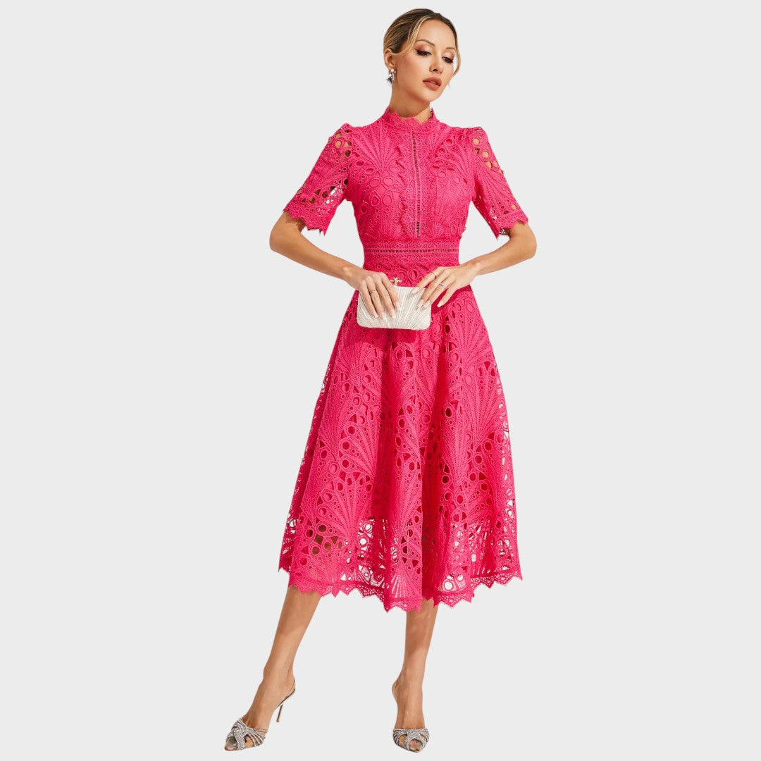 Carmen | Spitzen-Midi-Kleid