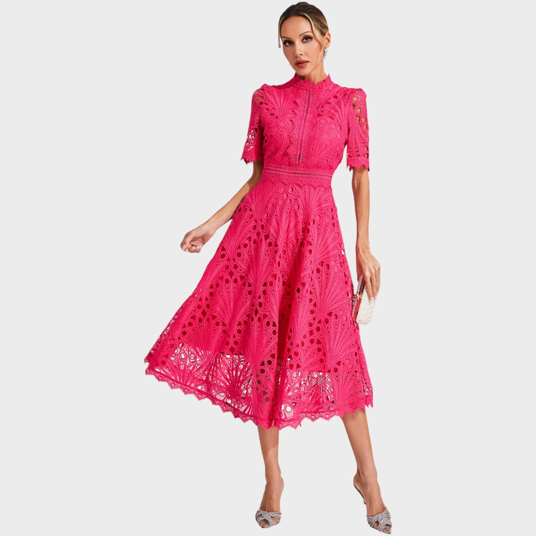 Carmen | Spitzen-Midi-Kleid