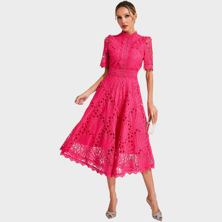Carmen | Spitzen-Midi-Kleid