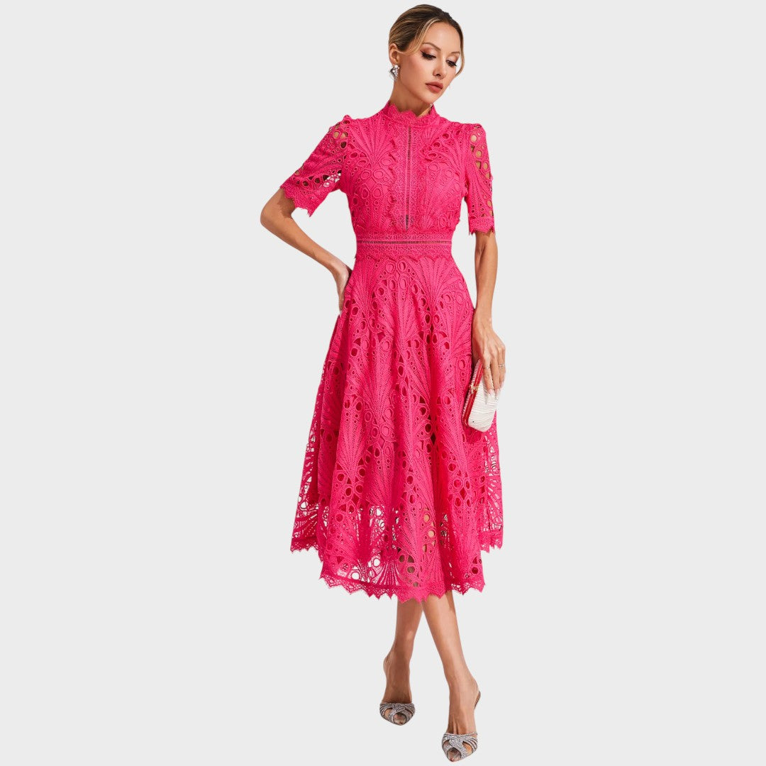 Carmen | Spitzen-Midi-Kleid